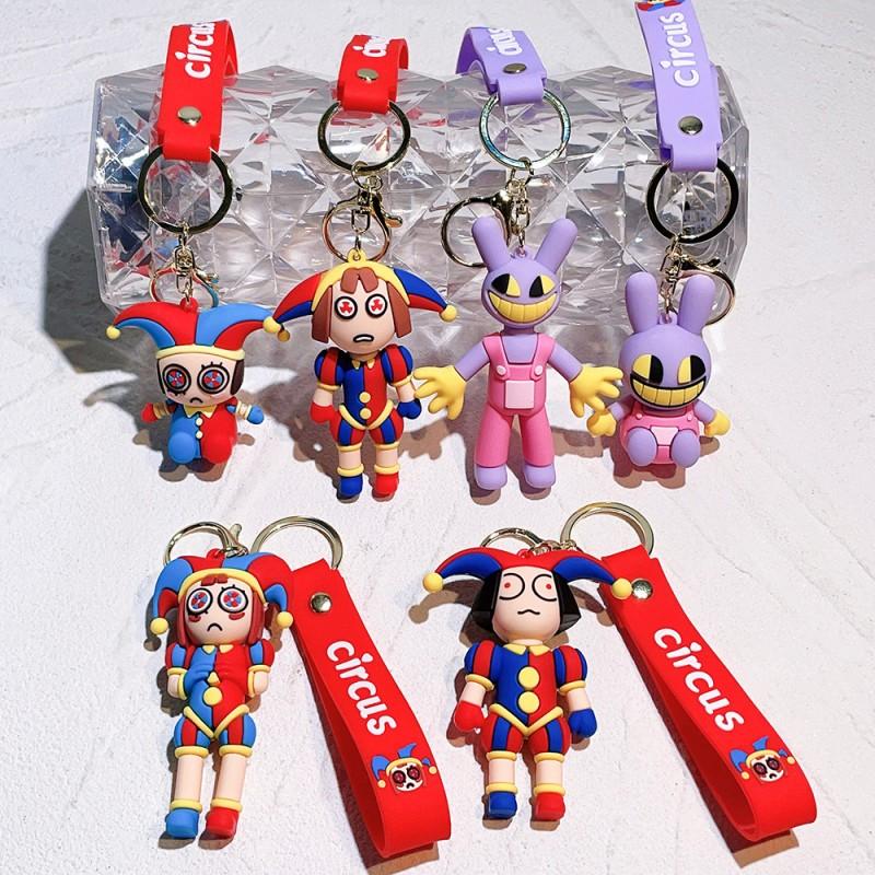 Der Erstaunliche Digitale Zirkus Schlüsselanhänger Niedliche Anime Figur Schlüsselanhänger Rucksack Anhänger Mode Tasche Dekor Kinder Geburtstagsgeschenk