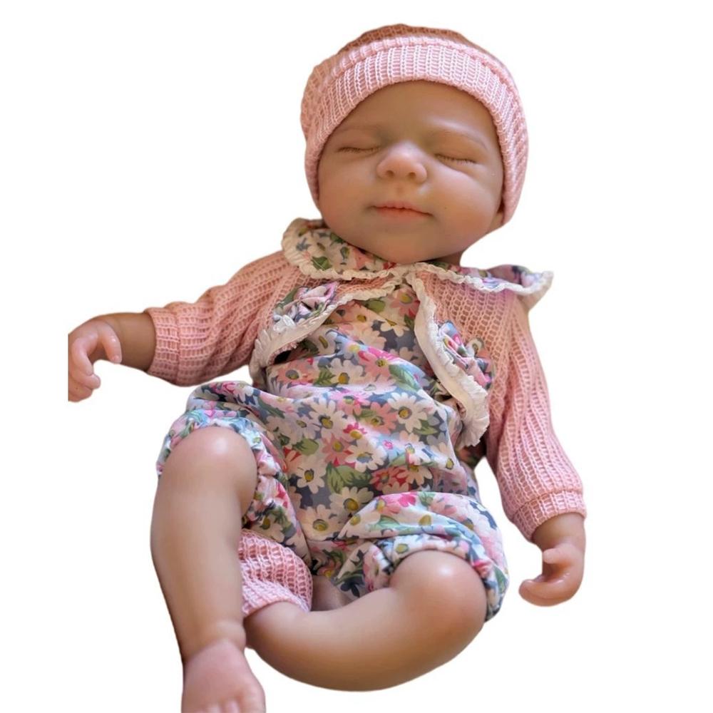 Gift Toys 13-inch Fully Solid Silicone Baby Rebirth Doll, Soft And Stretchable Reborn Baby Doll, Stress-relieving Toy