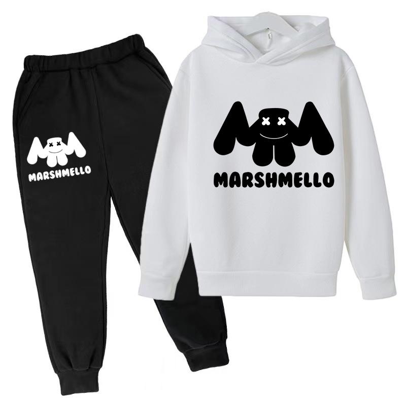2026 New Children's Sportswear Set-Boys' Girls' Hooded Sweatshirt Pants Set (3-13 Years Old) Top+Bottom Clothing Brand Apparel