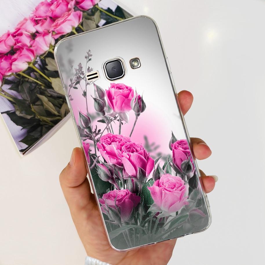 For Samsung J1 2016 Case SM-J120F Cover Fashion Marble Flower Soft Silicone Phone Cover For Samsung J1 Mini J105F J 1 2016 Funda