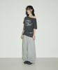 Seulliggeullou Logo Pintuck Wide Curved Sweatpants [Gray]
