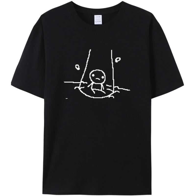 

Модная мужская футболка The Binding of Isaac Футболки Хлопковые топы Забавная футболка с коротким рукавом и круглым вырезом Винтажные футболки Фанки - L