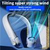 Wearable Neck Fan Portable Air Conditioner USB Rechargeable High Power Bladeless Turbine Fan Suitable for Outdoor