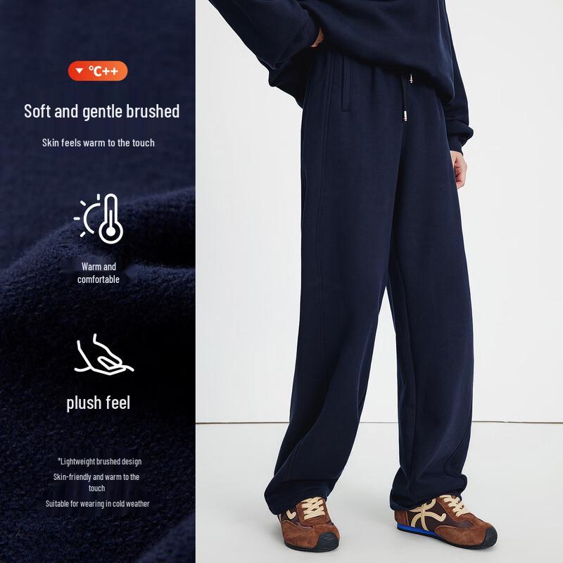 Navigare Women's 2025 Autumn/Winter All-Cotton Wide-Leg Casual Trousers