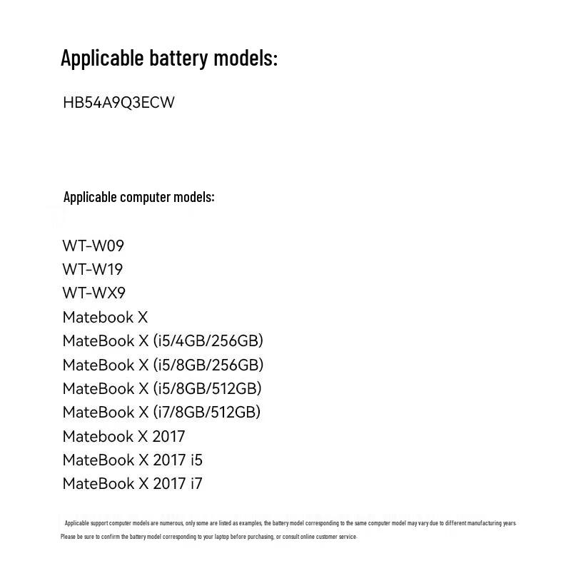llano Laptop Battery for Huawei Matebook X