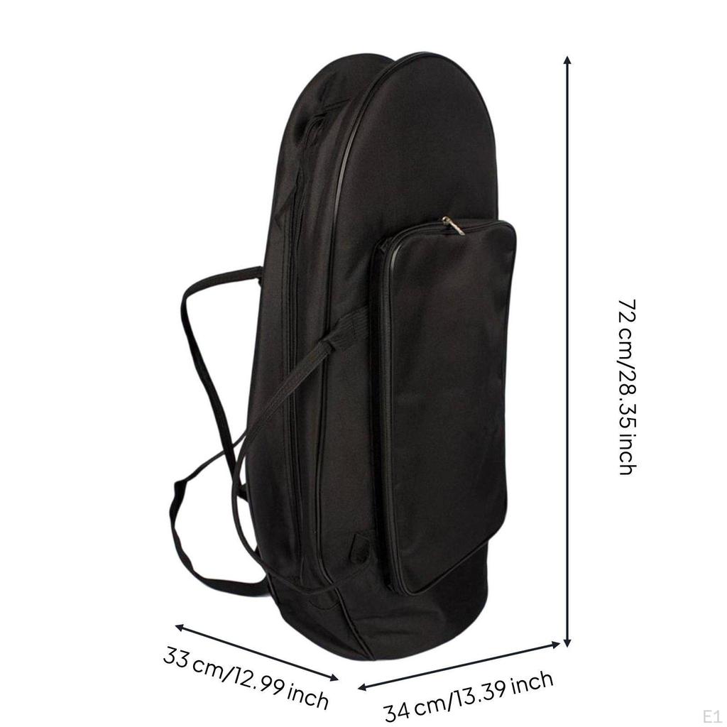 Gig bag pro euphonium Silné polstrování houbou Pouzdro na barytonový nástroj Popruhy na záda