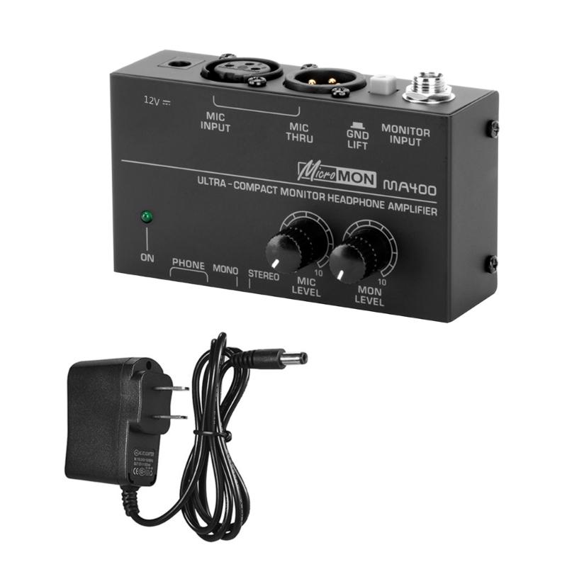 Headphone Amplifier Mixer with Highly Power Headphone Output Perfect for Performers On Stage Low Noise Sound Amplifier