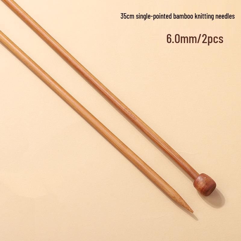 Carbonized Bamboo Straight Knitting Needles Set for Scarves and Sweaters