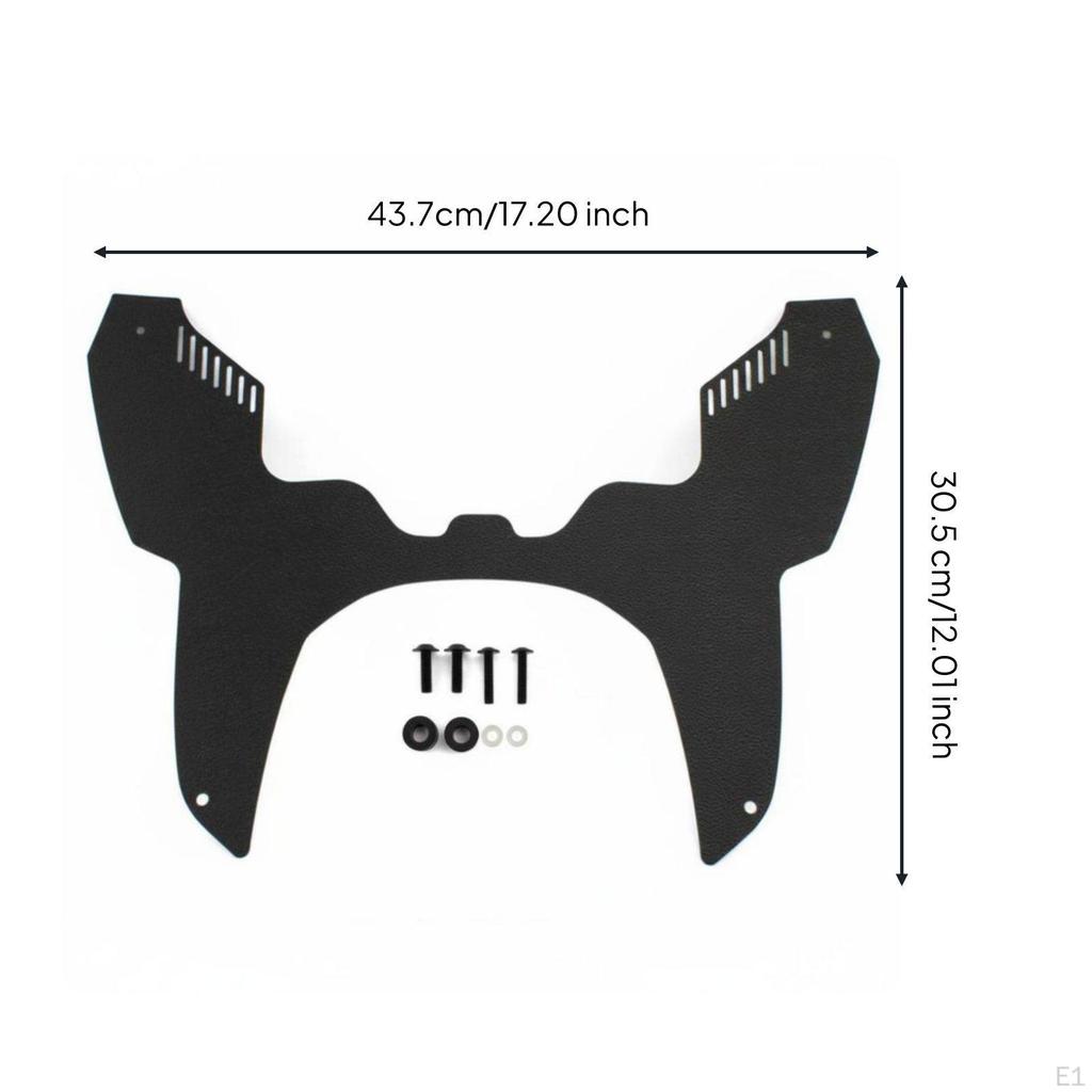 Front Fork Air Deflector Improves Motorcyclist Comfort Updraft Wind Lightweight Design