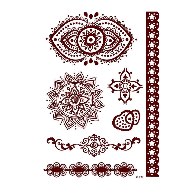 Beauty Sticker Vermilion Lace Tattoo Sticker Waterproof Tattoo Sticker