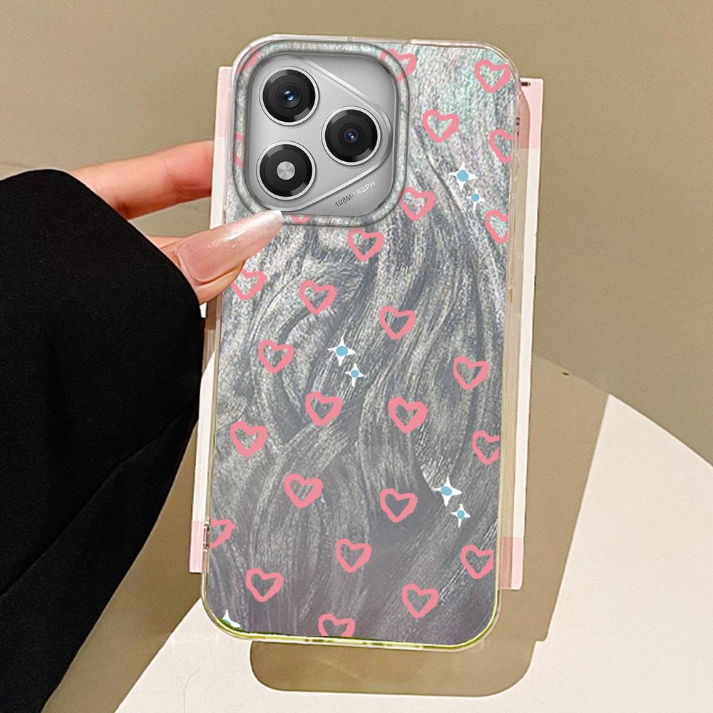 Cute Pink Love Heart Phone Cases for Honor 400 200 Pro Magic 6 7 5 Lite X9a X9b X9c X8b X8a X8c Shell Silicone Back Girls Cover