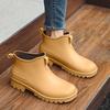 Fashion Men's Rain Boots Waterproof Boots Fishing Casual Camping Rubber Shoes Fashion Couple Short Boots Outdoor Non-slip Water Shoes