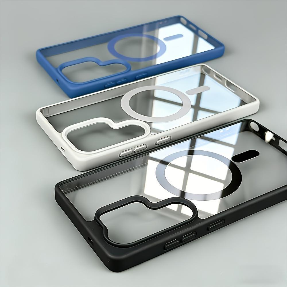 Transparent for Magsafe Magnetic Case For Samsung Galaxy S26 S25 S24 S23 S22 Plus Ultra FE Edge Wireless Charging Protect Cover
