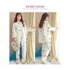 [Nemofior] Pajamas Room Wear Top and Bottom Set Up Cat Pattern Women's