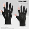 Men's Summer Cycling Fingerless Gloves: Sun Protection, Anti-Slip, Ice Silk for Riding, Driving, and Fishing.