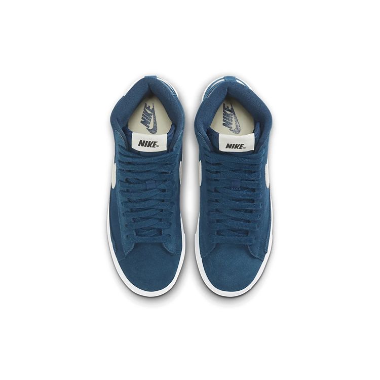 Nike Blazer Vintage Suede Slip Resistant Lightweight Mid Top Skate Shoes Women Sneakers Blue White AV9376-403