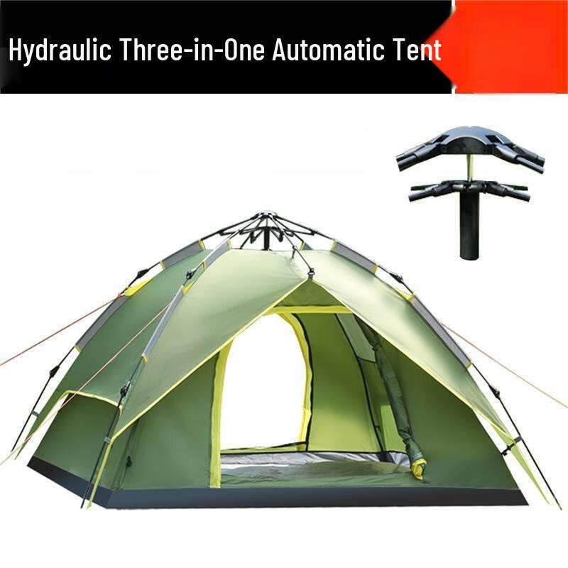 OEING 3-4 Person Double-Layer Automatic Camping Tent 3-4 Person