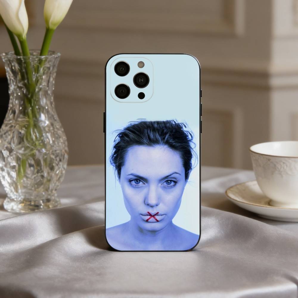 Bold A-Angelina J-Jolie Actress Phone Case For iPhone 17pro, 16,15,14,13,12,11 X XR Plus,Others Soft Black Cover