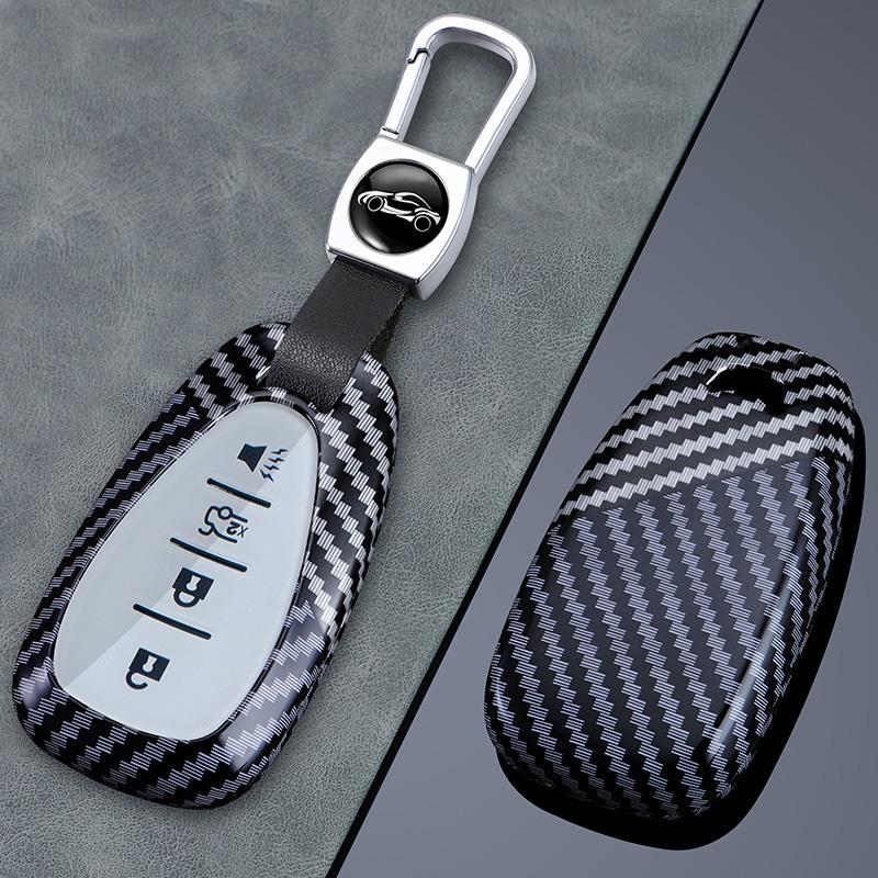 Copritasto in Fibra di Carbonio Custodia Guscio per Chiave Auto Chevrolet Onix Equino Cruze Spark Sonic Camaro Volt Bolt Malibu Blazer Traverse