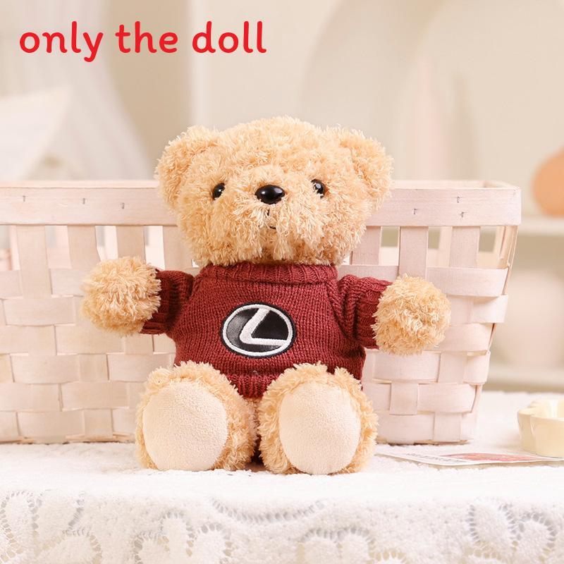 License Plate Cute Pattern Knitted Sweater Teddy Bear Toy Plush