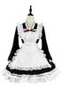 YZZYQQ Cute Maid Costume, Cosplay Set, Women's, Cute Cosplay Dress, Japanese-Style Maid Outfit, Long Sleeves, Chinese Style, Black, Size XL