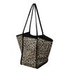 [highloop] High Roof Shopper Bag, Fabric Leopard Floral Pattern, Large Capacity Travel Bag, Lightweight Shoulder Bag, Waterproof, Interior Pocket,