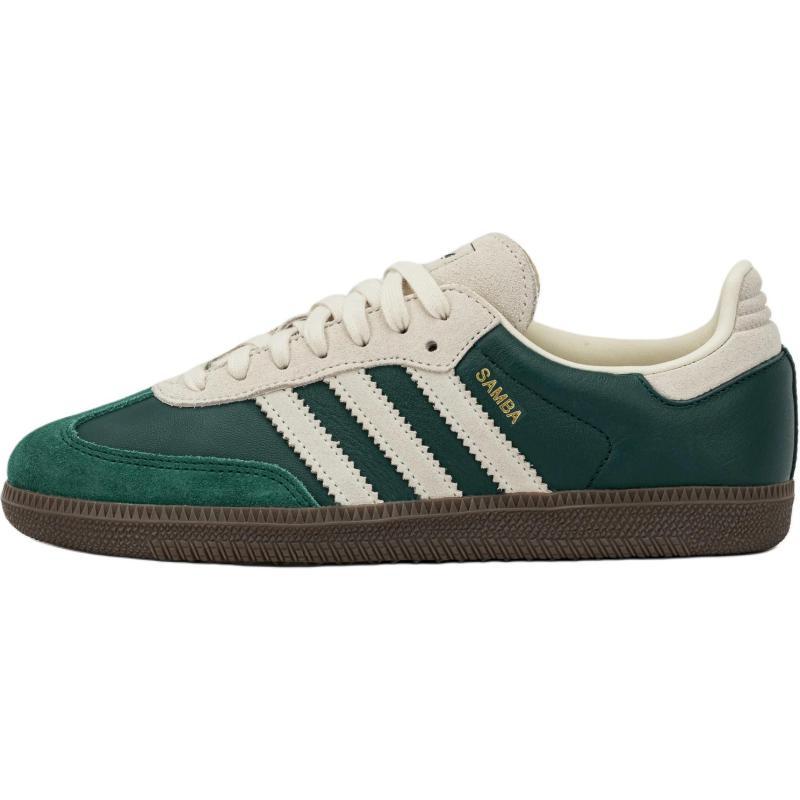 

Adidas Originals SAMBA OG Abrasion Resistant Low Top Kids Skateboarding Shoes Dark Green/Beige Sneakers JH7862 36