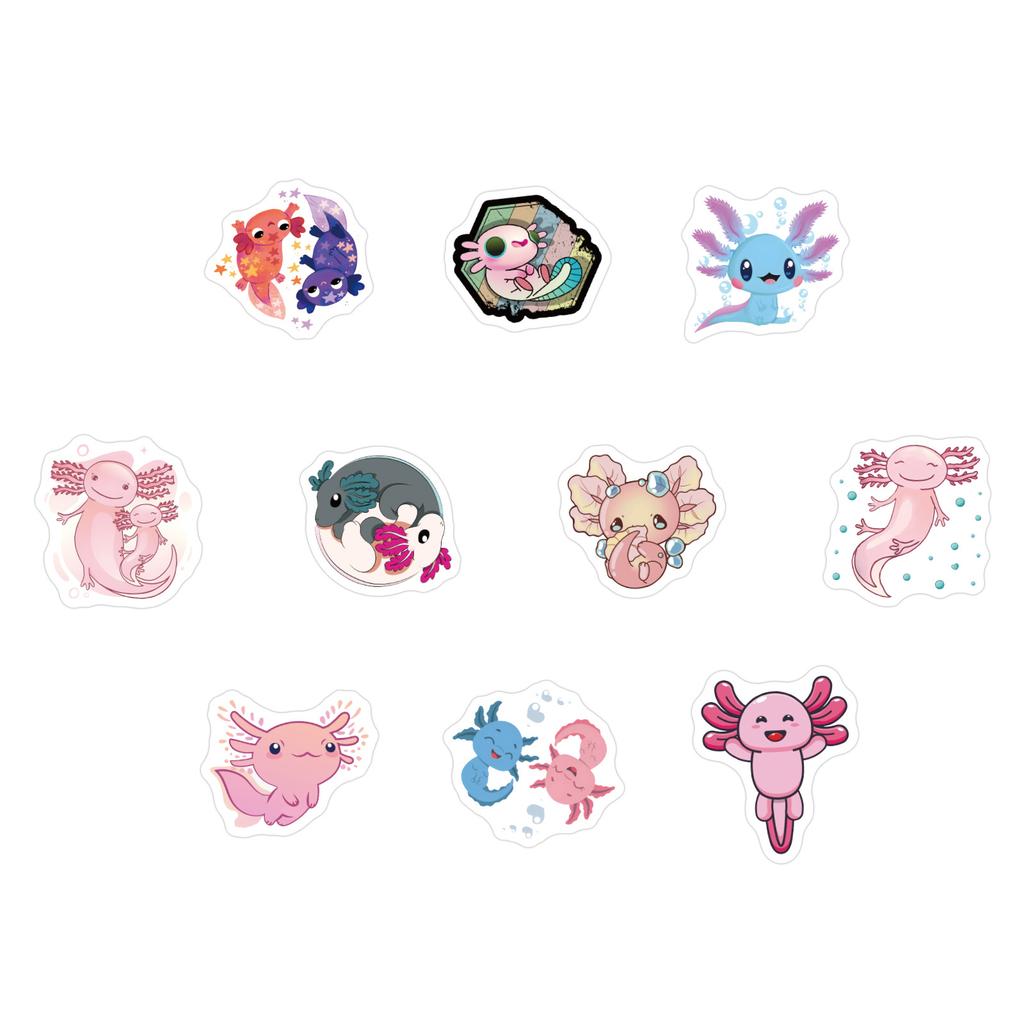 500/roll Cartoon Newt Roll Sticker Cute Animal Children DIY Skateboard Suitcase Roll Sticker