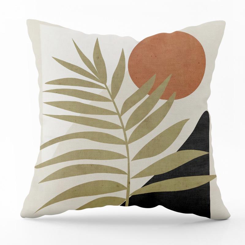 Abstract Plant Print Pattern Square Cushion Pillowcase For Home Living Room Sofa Bedroom Decoration Throw Pillow