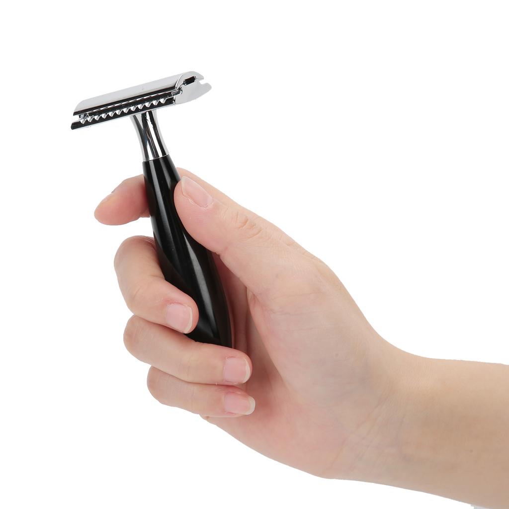 Shaving Razor Double Edge Blade Retro Safety Razor Stainless Steel Men Manual ShaverBlack
