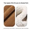 Cashmere Double-Layer Leg Warmer Lamb Velvet Thick Thermal Leg Sleeves Plush Knee Pads