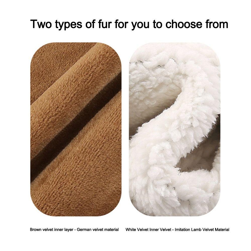 Cashmere Double-Layer Leg Warmer Lamb Velvet Thick Thermal Leg Sleeves Plush Knee Pads