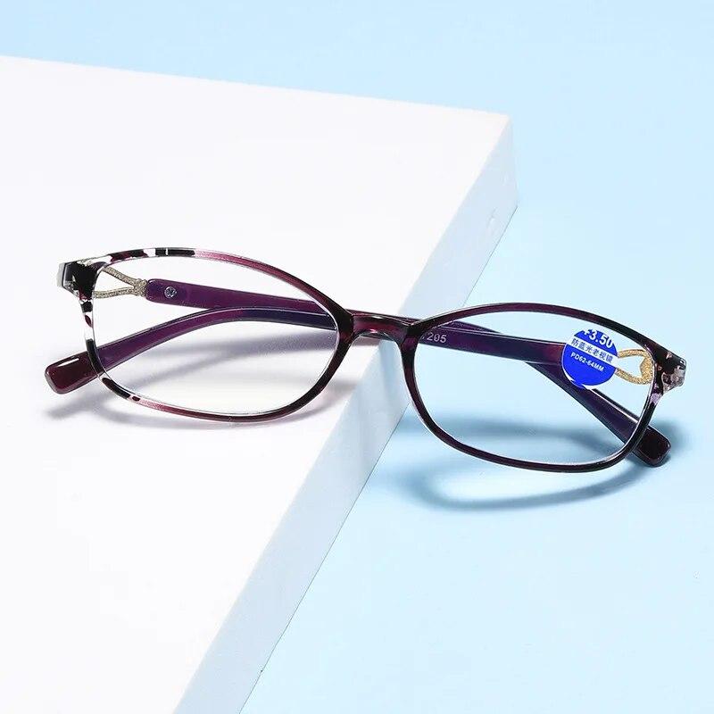 New Printed Small Frames For Women's Reading Glasses Classic Anti Blue Ray Presbyopia Eyewear Optical Spectacles Goggle