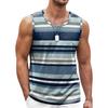 Color Block Striped 3D Print Tank Tops Summer Men's Fashion Streetwear