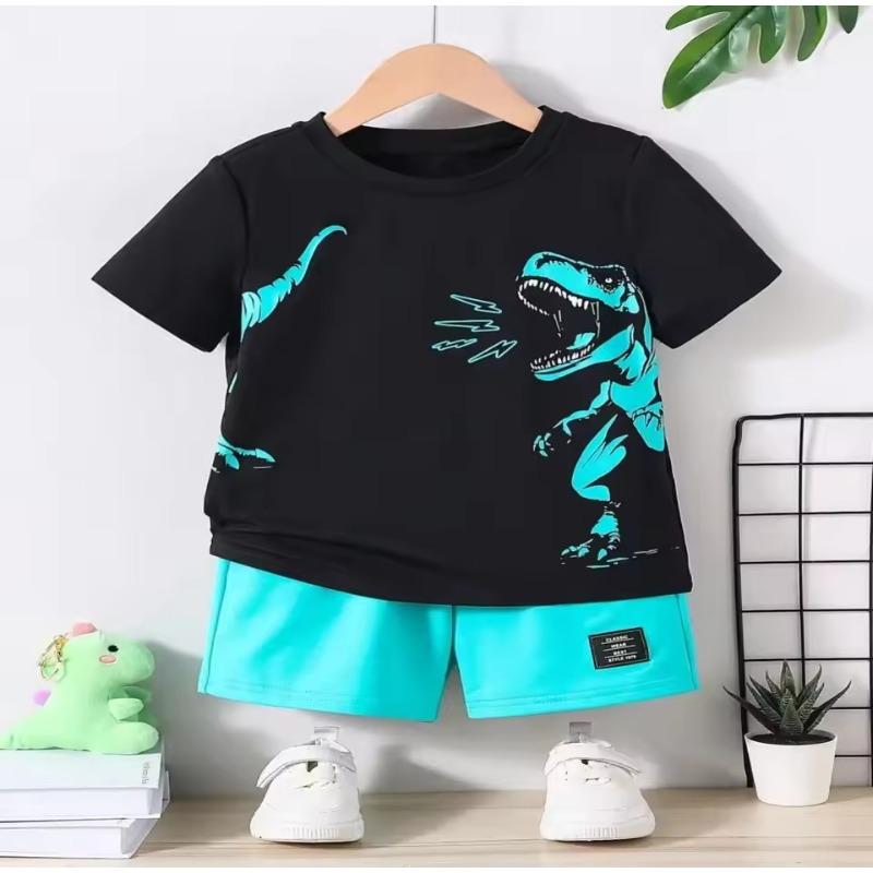 Baby Boy Round Neck I LOVE Papa Letter Pattern Top+casual Shorts Set for Spring and Summer Outdoor 2-piece Set