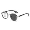 Retro Color Changing Multifocal Reading Glasses Men Women Trendy Outdoor Photochromic Eyewear Unisex Round Frame Eyeglasses