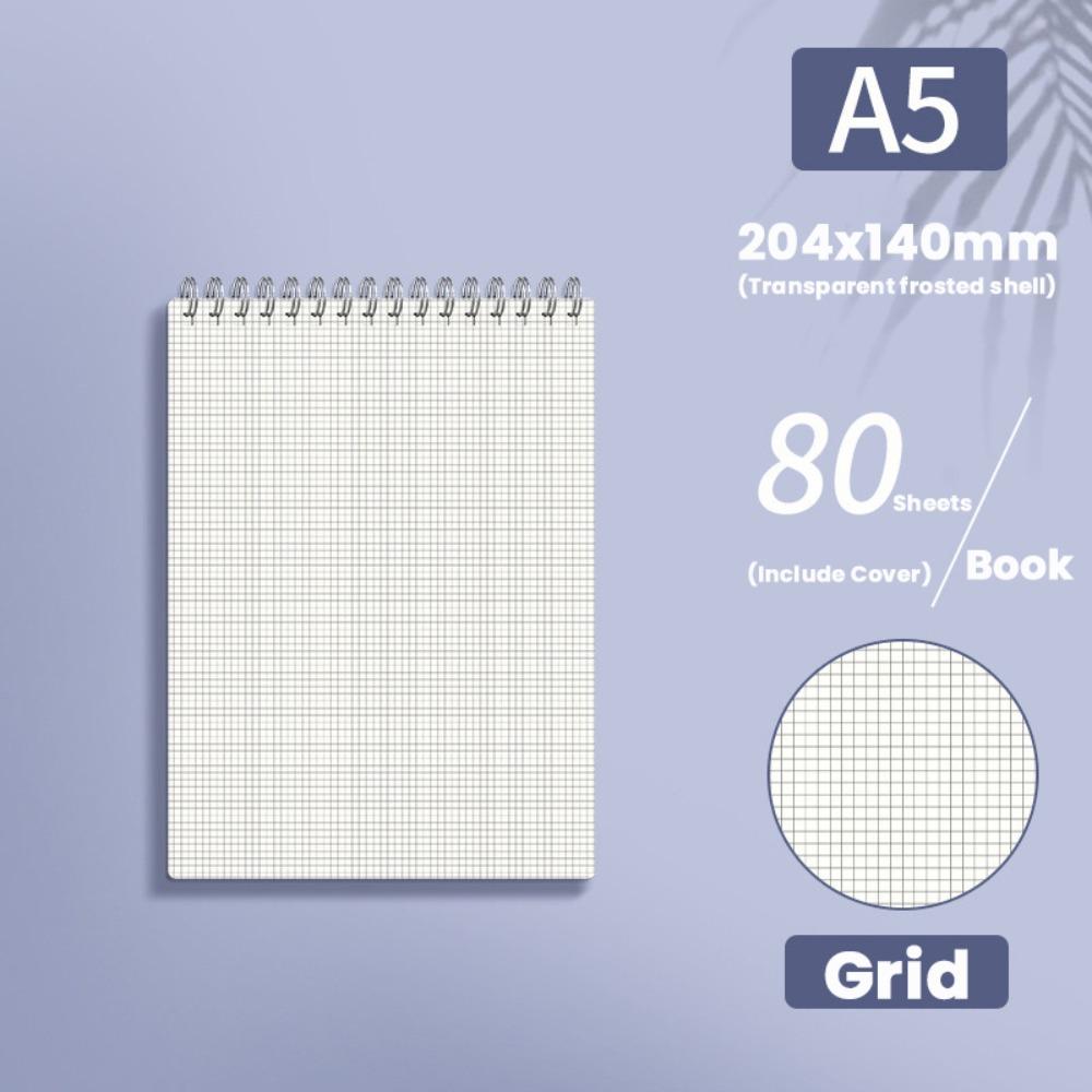 Grids/Blank/Horizontal Line Spiral Notepad Flip Over Design Memo Pad  School Office Supplies