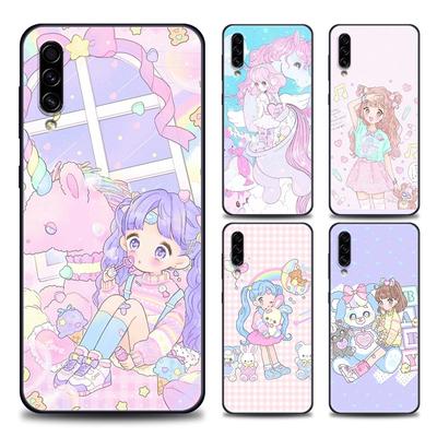 Kawaii Anime Cute Beautiful Girl Phone Case For Samsung Galaxy A90 A80 A70 A70S A60 A50 A40 A30 A30S A20S A20E A10 A10E 5G Cover