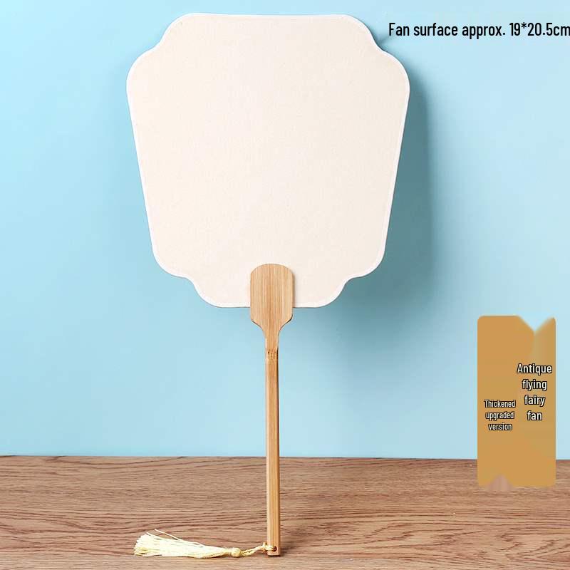 Double-Sided Thickened Xuan Paper Round Fan for Watercolor, Calligraphy, and Handwriting - Ancient Style Intangible Cultural Heritage Palace Fan.