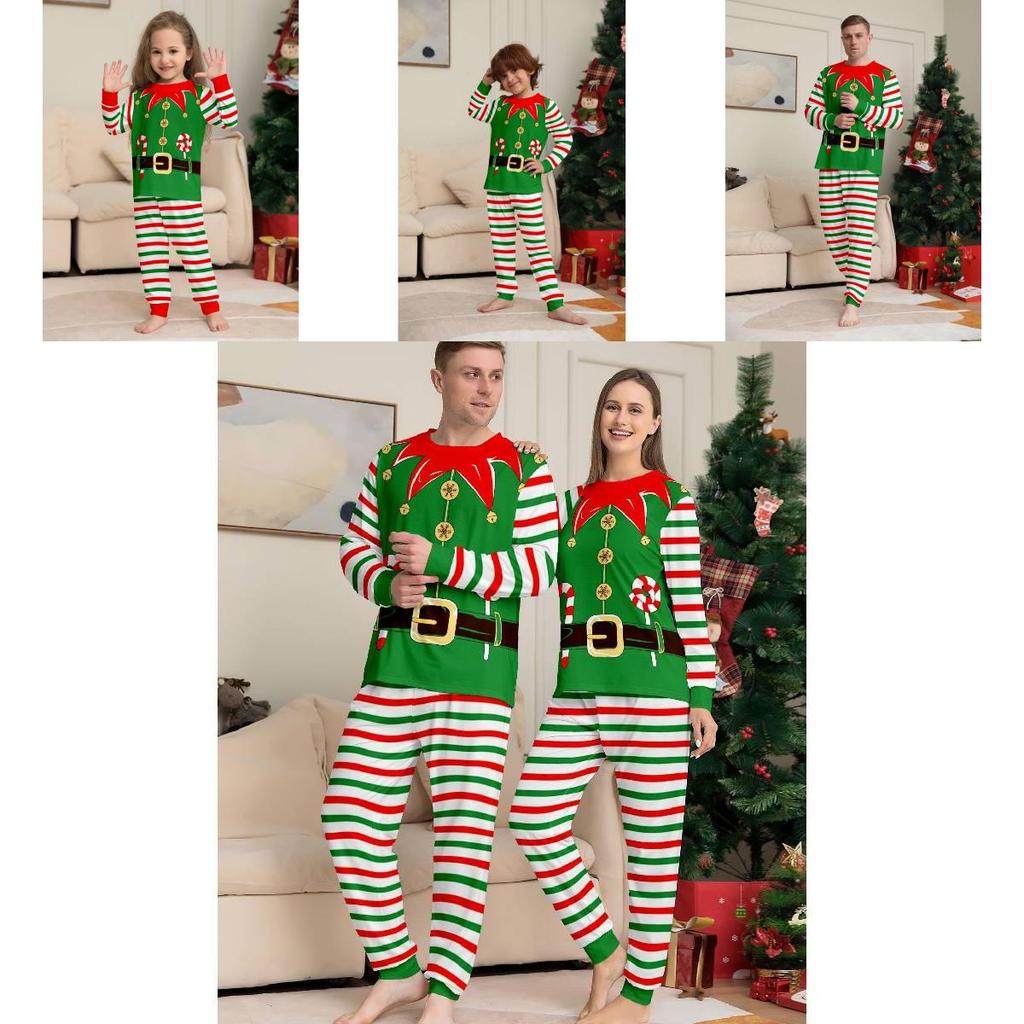 Charming Holiday Themed Family Pajama Set For Kids And Adults Featuring Letter Design
