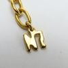 Used NINA RICCI Necklace metal/Rhinestone 5.6g gold Silver logo