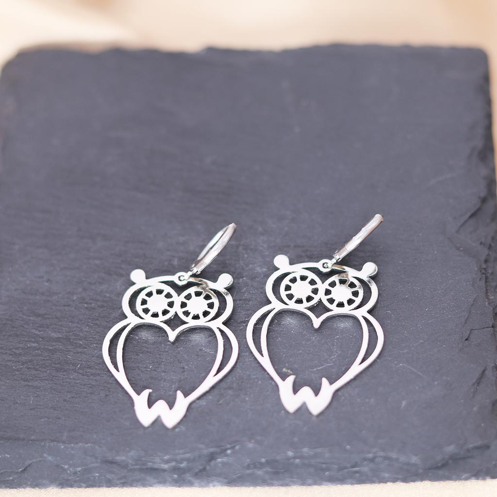 Kinitial Stainless Steel Bulldog Unicorn Dragon Fairy Turtle Sword Death Moth Earrings For Women Trendy Piercing Jewelry