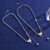 Steel Titanium Sophisticated Heart Necklace With Twisted Chain Design For Women