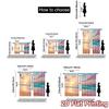 2pcs, 2D FLAT PRINTING Curtains (Without Rod) Ocean Sunrise(1) Popular Curtain Polyester Curtains Outdoor Decorations for