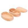 Wooden Bento Box Simple Style Portble Lunch Box Food Storage Organizer for Student Worker