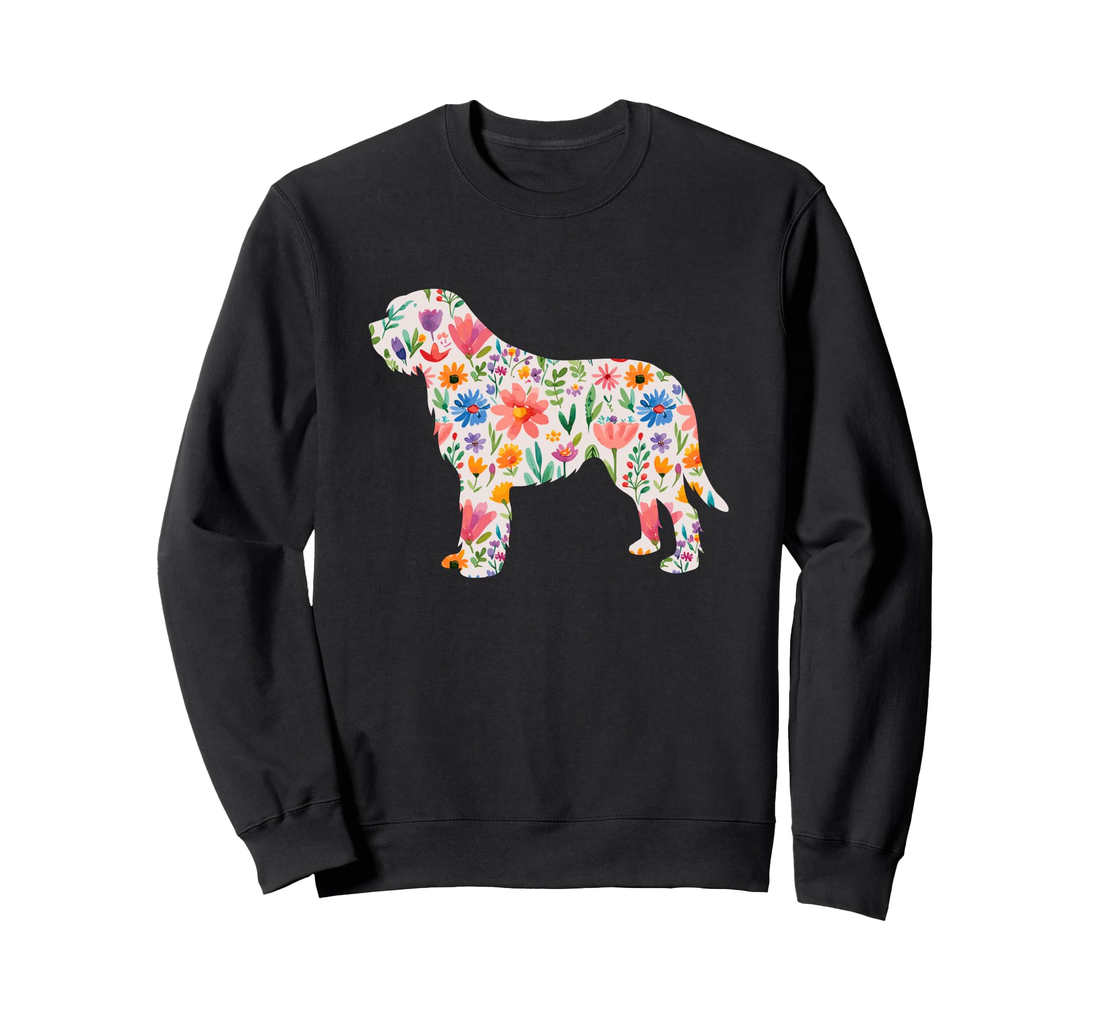 

Otterhound watercolor flower design sweatshirt чёрный