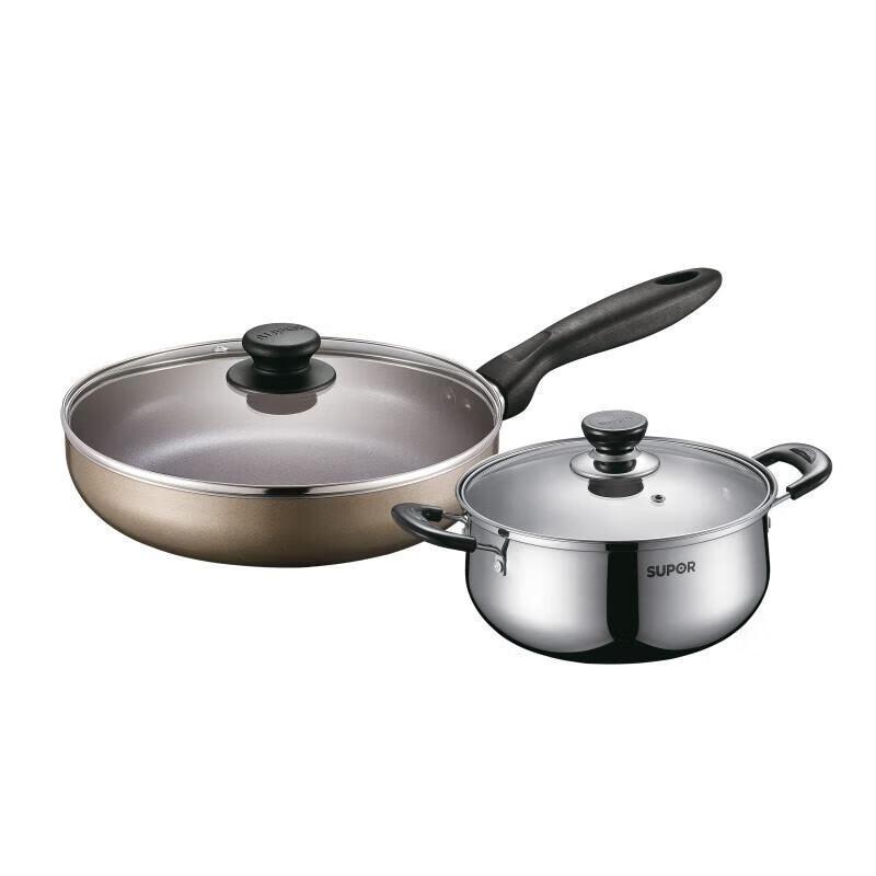 SUPOR VTP1705T Two-Piece Frying & Wok Cookware Set