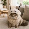 Funny Warm Cat Bee Headdress Adjustable Cartoon Pet Cosplay Hat with Active Eyes Soft Cat Decorative Hat for Puppy Dogs Cats