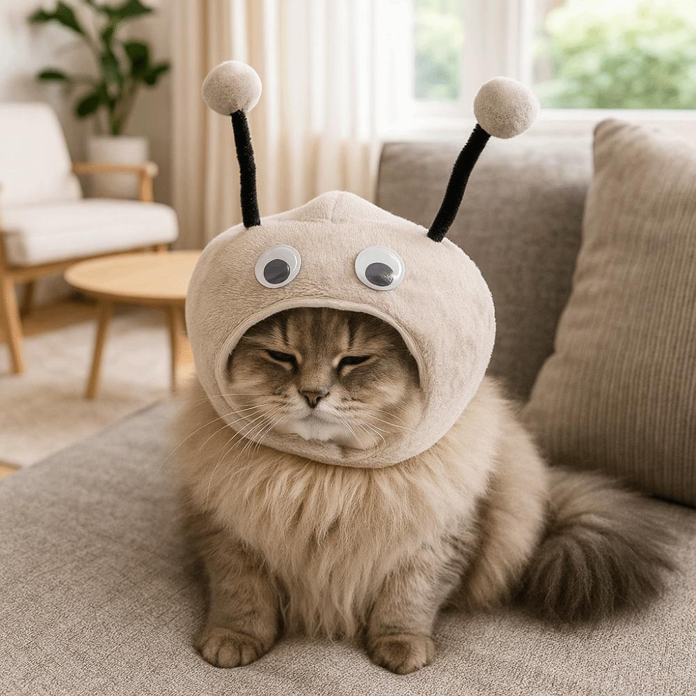 Funny Warm Cat Bee Headdress Adjustable Cartoon Pet Cosplay Hat with Active Eyes Soft Cat Decorative Hat for Puppy Dogs Cats
