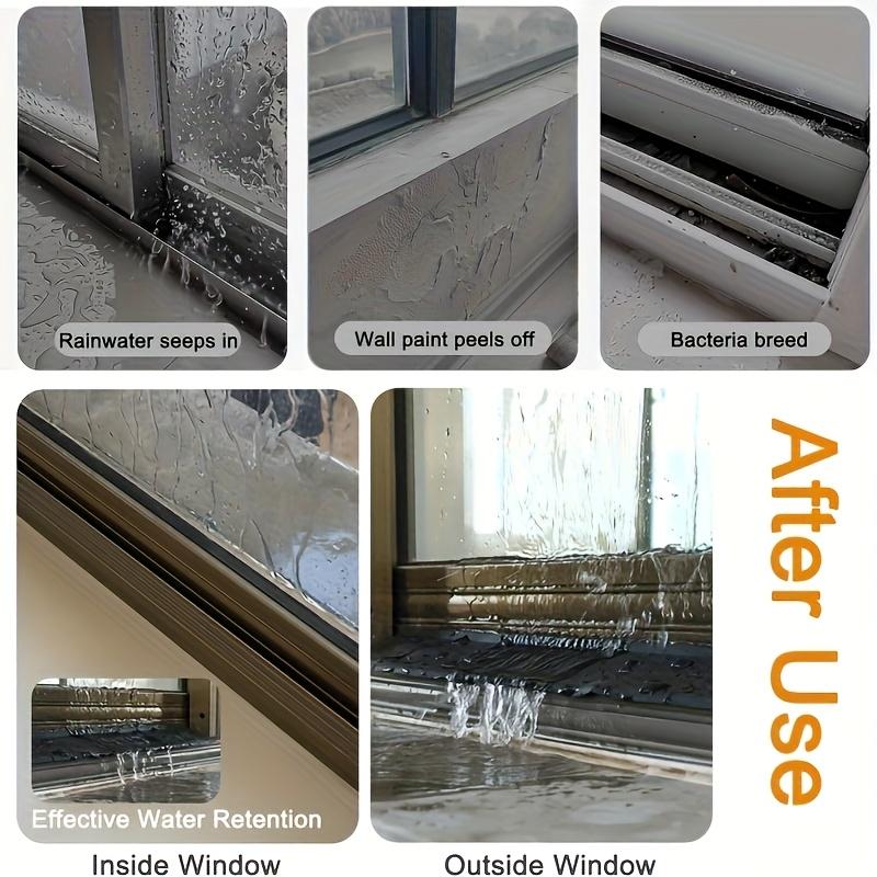 Home Window Water Blocking Bar Sliding Window Rain Weatherstrip for Balcony Insulation Windproof Sealing Strip Flashing Board